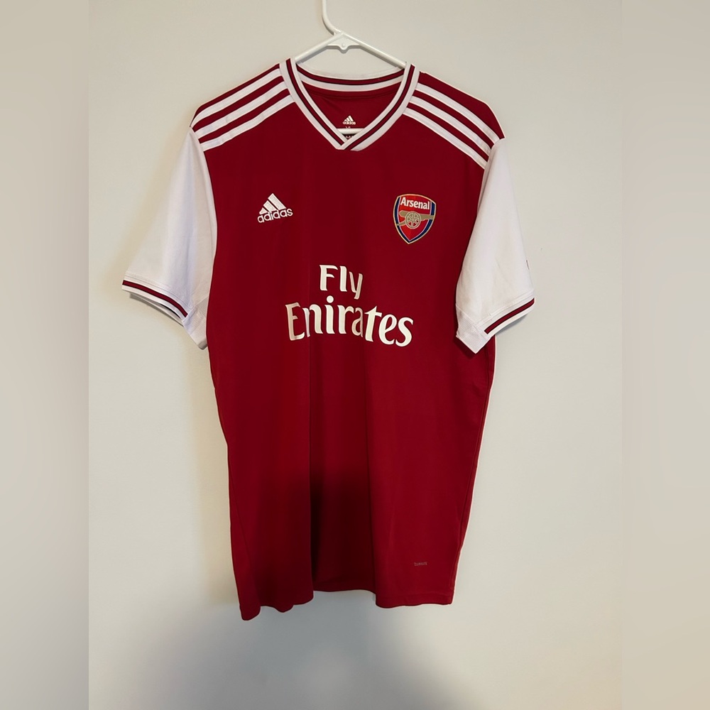 Adidas Red and White Climalite Jersey